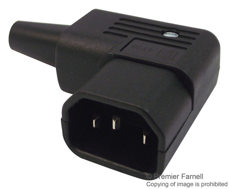 SCHURTER 4736.0000 Power Entry Connector, 4736.0, Plug, 250 VAC, 10 A, Cable Mount, Screw