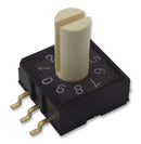 MULTICOMP MCRM3HAF-16R-V-B Rotary Coded Switch, SMD, 16 Position, 24 VDC, Hexadecimal, 25 mA