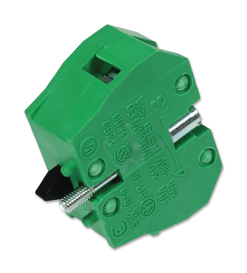 CAMDENBOSS CCTTC0G Contact Block, NO, Green, 10 A, 400 V, Screw