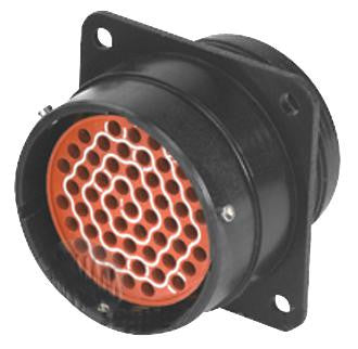 CINCH C48-10R22-55S7-102 Circular Connector, C48 Series, MIL-DTL-26500 Series Equivalent, Wall Mount Receptacle, 55 Contacts