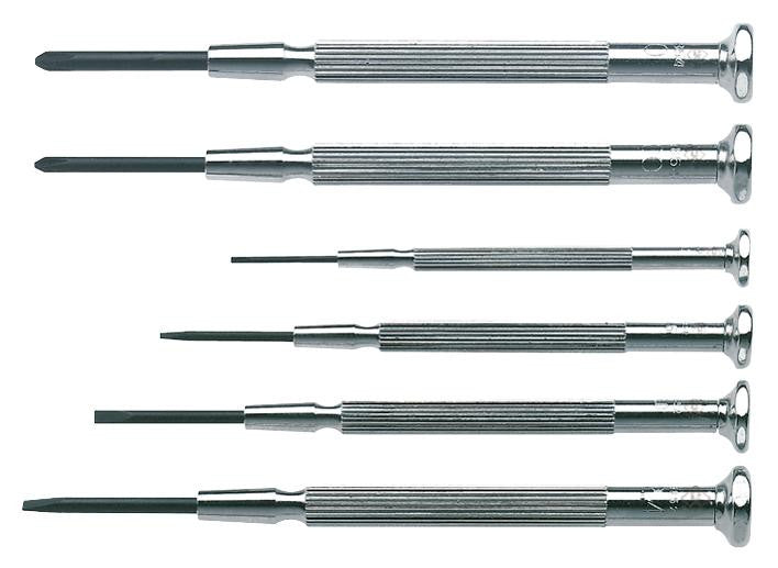 CK TOOLS T4854P 6 Piece Slotted and Philips Precision Watchmakers Screwdriver Set