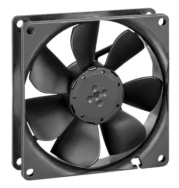 EBM-PAPST 3412NGME Axial Fan, 3400N Series, IP54, IP68, 12 V, DC, 92 mm, 25 mm, 28 dBA, 42.4 cu.ft/min