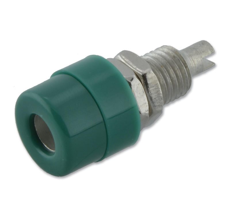 HIRSCHMANN TEST AND MEASUREMENT 930166104 Test Connector, 4mm Banana Socket, Equipment Chassis and Switch Panels, 32 A, Green