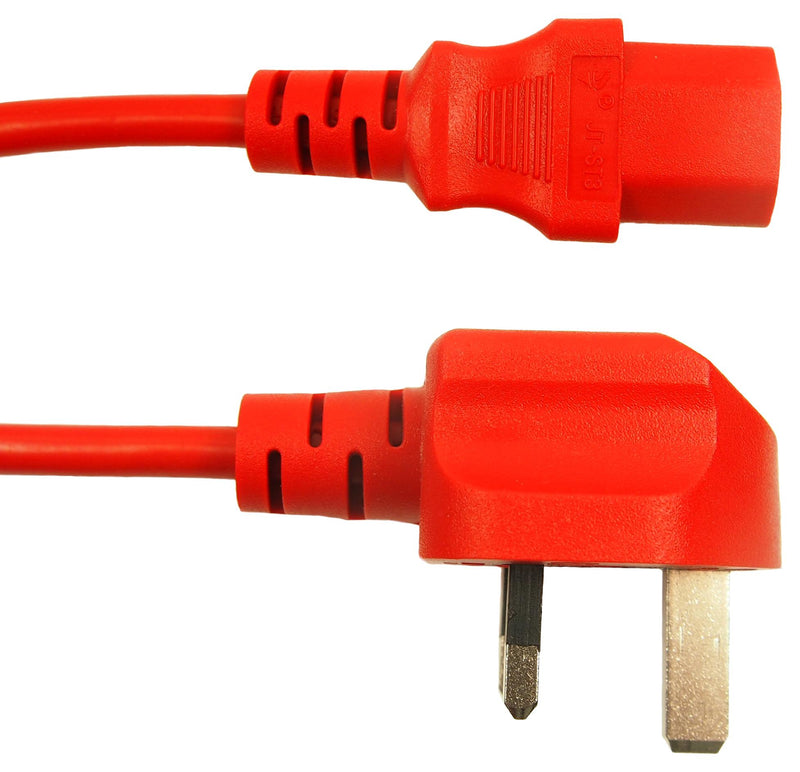 Multicomp PRO MP008770 MP008770 Mains Power Cord UK Plug to IEC 60320 C13 500 mm 10 A 250 VAC Red New