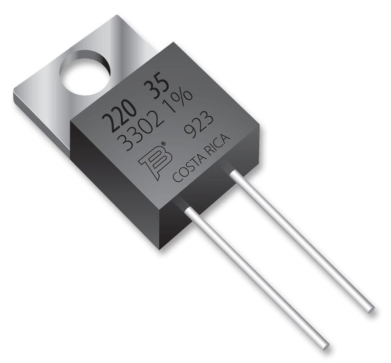 BOURNS PWR220T-35-15R0J Through Hole Current Sense Resistor, 15 ohm, TO-220, 35 W, &plusmn; 5%, PWR220T-35 Series, Thick Film