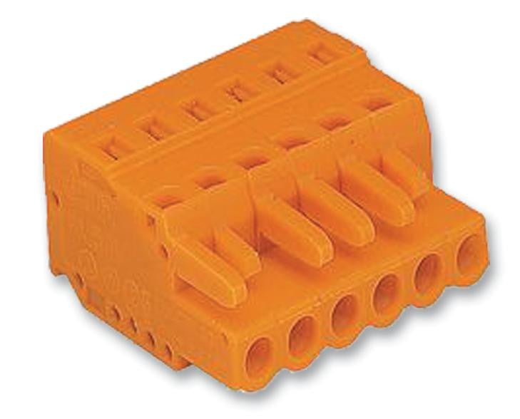 WAGO 231-302/026-000 Pluggable Terminal Block, 5.08 mm, 2 Ways, 28 AWG, 12 AWG, 2.5 mm&sup2;, Clamp