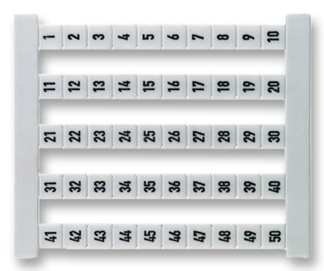 WAGO 793-501 Terminal Block Marker, Terminal Block Marker, Terminal Blocks, 5 mm