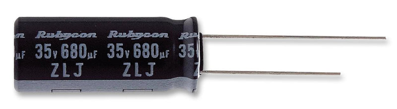 RUBYCON 6.3ZLJ1500M8X20 Electrolytic Capacitor, Miniature, 1500 &micro;F, 6.3 V, ZLJ Series, &plusmn; 20%, Radial Leaded, 8 mm