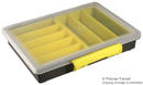 DURATOOL D01929 Compartment Storage Box Yellow 175 x 140 x 30mm