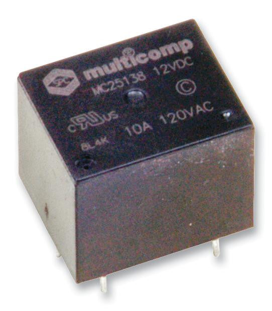 MULTICOMP MC25138 General Purpose Relay, MC25 Series, Power, SPDT, 12 VDC, 10 A