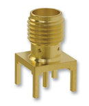 MULTICOMP SPC20113 RF / Coaxial Connector, SMA Coaxial, Straight Jack, Through Hole Vertical, 50 ohm, Brass