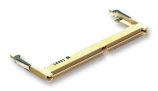 AMP - TE CONNECTIVITY 1612618-1 Memory Socket, SODIMM Socket, 200 Contacts, Copper, Gold Plated Contacts