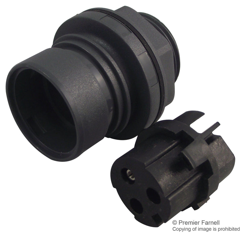 BULGIN PXP6012/03S/ST Circular Connector, Buccaneer 6000 Series, Panel Mount Receptacle, 3 Contacts, Screw Socket