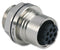 BULGIN PXM6012/08S/CR Circular Connector, Buccaneer 6000 Series, Panel Mount Receptacle, 8 Contacts, Brass Body