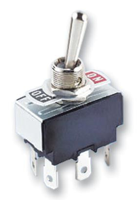 MULTICOMP MCR13-28E-01 Toggle Switch, DPDT, Non Illuminated, On-Off-On, Panel, 15 A