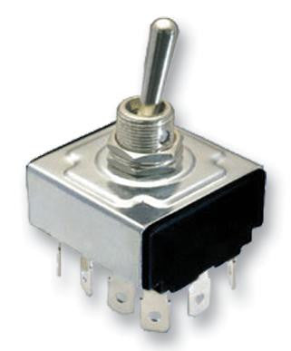 MULTICOMP MCR13-44E-05 Toggle Switch, Non Illuminated, 4PDT, On-Off-On, Panel, 16 A