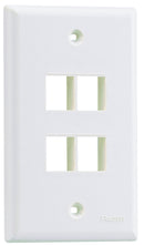 PANDUIT NK4FNIW VERTICAL FACEPLATE, 4 MODULE, WHITE