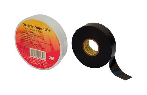 3M 33 25MM Tape, Scotch PVC, Electrical Insulation, PVC (Polyvinylchloride), 25 mm, 33 m, 108.27 ft