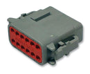 DEUTSCH DTM06-12SA Connector Housing, A Key, DTM Series, Plug, 12 Ways, DT Series Socket Contacts