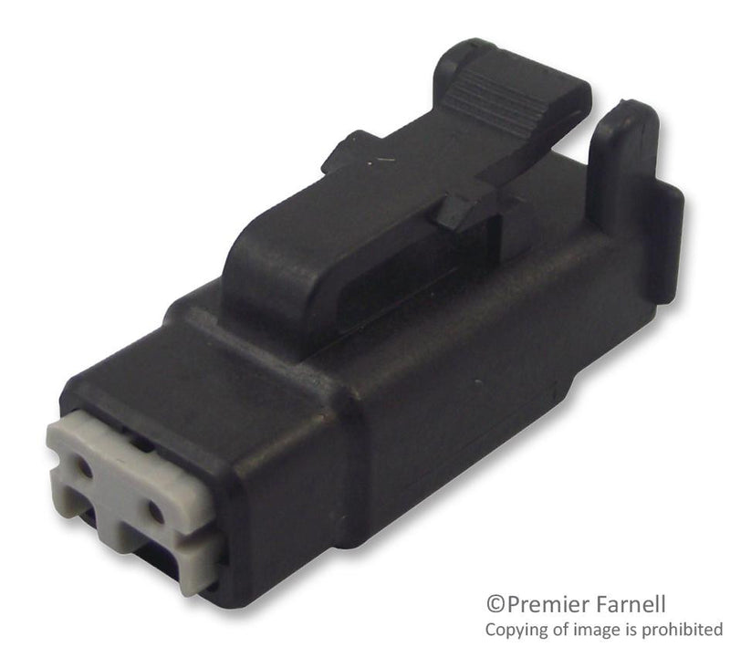 DEUTSCH DTMH06-3SA Connector Housing, High Temp, Black, A Key, DTMH Series, Plug, 3 Ways, DT Series Socket Contacts