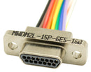 GLENAIR MWDM2L-21P-6E5-18.0B Micro D Cable Assembly, Micro-D Plug, 21 Way, Free Ends, 18 ", 457 mm, Multi-coloured, MWDM Series