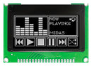 MIDAS MCOB128064T1V-WP Graphic OLED, 128 x 64 Pixels, White on Black, 3V, Parallel, 75mm x 52.7mm, -40 &deg;C