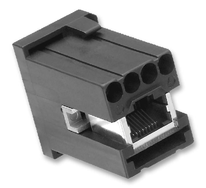 AMPHENOL SINE/TUCHEL C146 F12 001 G8 Heavy Duty Connector Insert, RJ Module, Socket, Less Contacts, Heavy Mate M Series, Receptacle