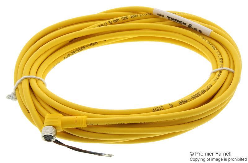 Turck PKW 3M-6 Sensor Cord M8 3P RCPT-FREE END 6M