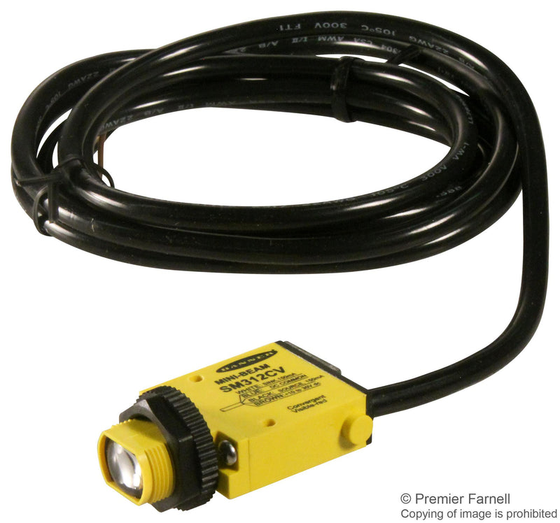 BANNER ENGINEERING SM312CV PHOTOELECTRIC SENSOR, 16MM, NPN/PNP