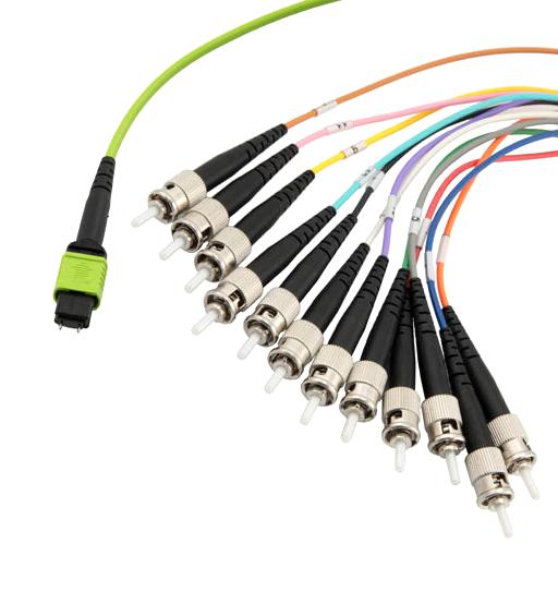 L-COM MPM12OM5-STR-3 MPM12OM5-STR-3 Fibre Cord MPO PLUG-ST MM 3M