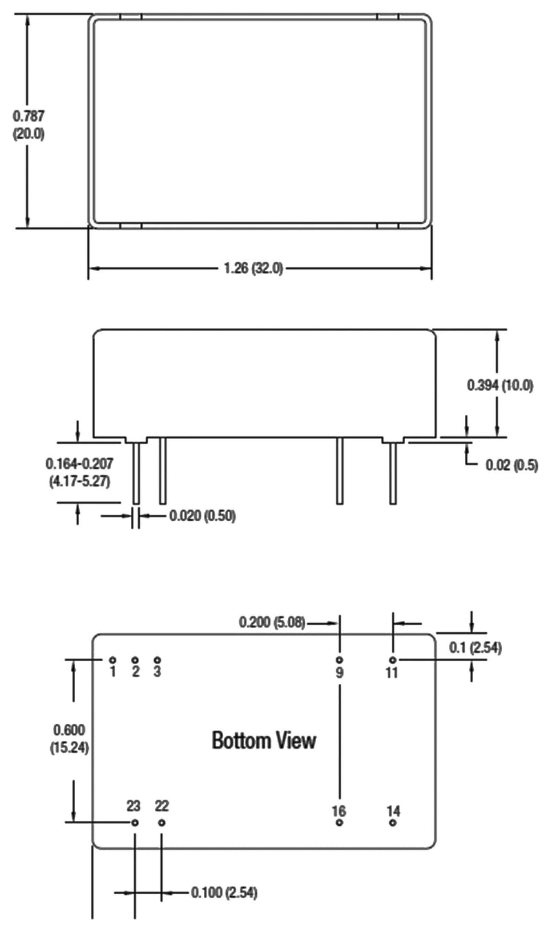 Murata Power Solutions NCS12S4805C NCS12S4805C Isolated Through Hole DC/DC Converter 4:1 Input ITE 12 W 1 Output 5 V 2.4 A