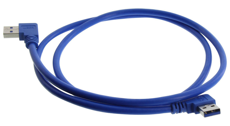 L-COM U3A00080-03M USB Cable 3.0 A PLUG-A Plug BLU 11.8"