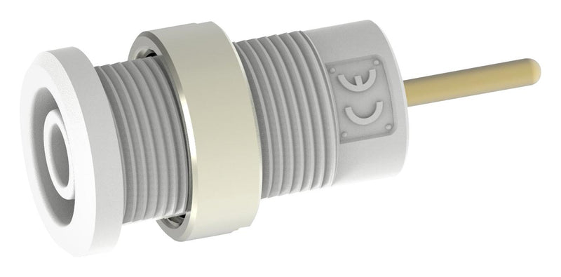 Tenma 72-14190 Banana Test Connector Jack Panel Mount 36 A 1 kV Gold Plated Contacts White