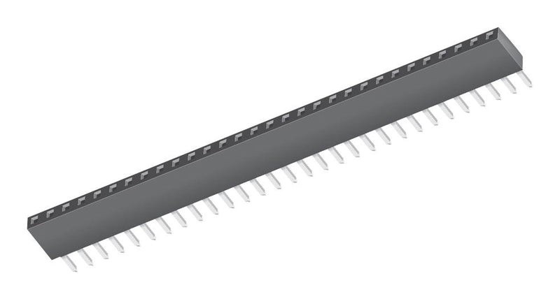 Samtec SSQ-115-01-G-S Board-To-Board Connector 2.54 mm 15 Contacts Receptacle SSQ Series Through Hole 1 Rows