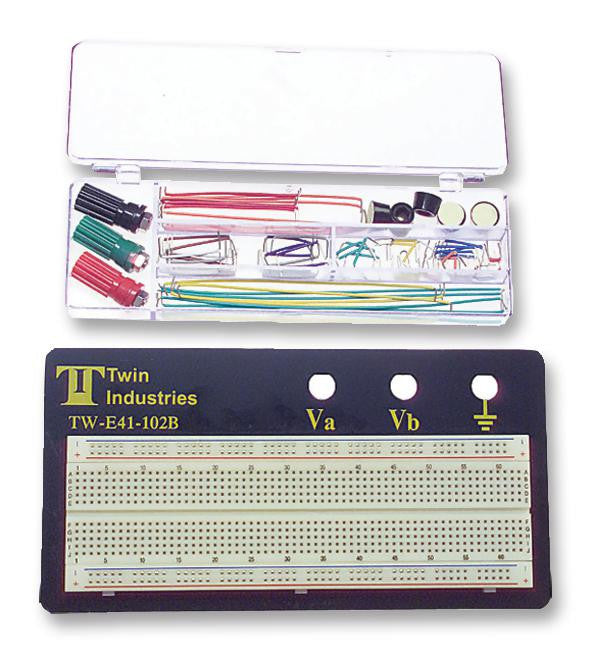 TWIN INDUSTRIES TW-E41-102B Breadboard, Solderless, Plastic, 165.1mm x 54.356mm