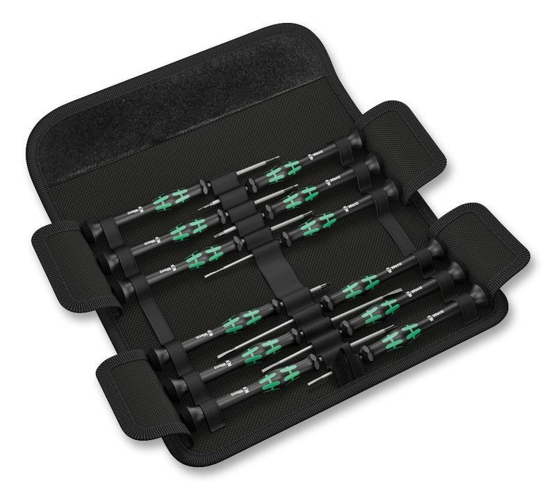 WERA KRAFTFORM MICRO-SET/12 SB 1 12 Piece Micro Screwdriver Set for Slotted, Phillips, TORX and Hexagon Socket Screws