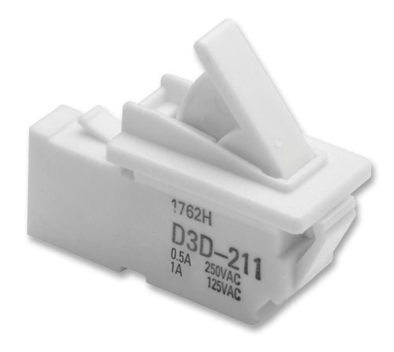 OMRON ELECTRONIC COMPONENTS D3D221 Safety Interlock Switch, SPST-NC, Connector, 125 V, 1 A