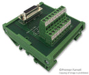 MULTICOMP MOD-09-F Terminal Block Interface, D Sub 9 Position Receptacle, Screw Type 10 Position Terminal Block