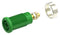 Tenma 72-14168 Banana Test Connector Jack Panel Mount 36 A 1 kV Gold Plated Contacts Green
