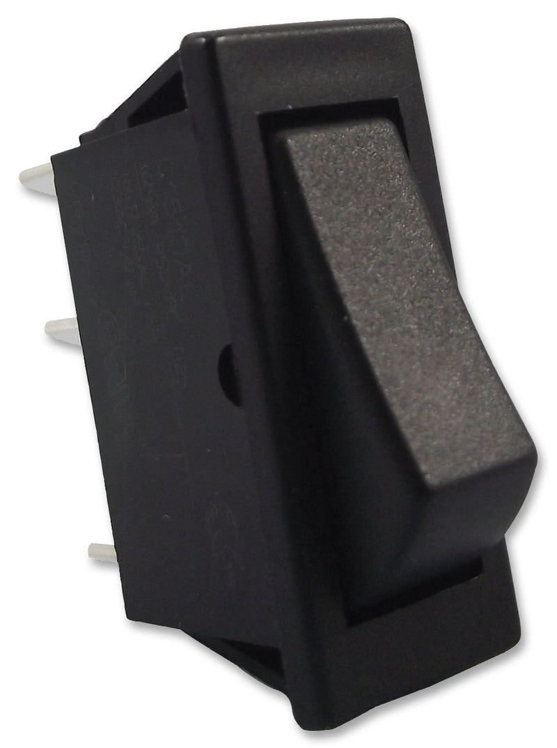 ARCOLECTRIC C1511AAAAA Rocker Switch, Non Illuminated, SPDT, (On)-On, Black, Panel, 16 A