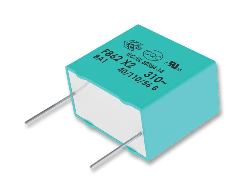 Kemet F862BK104K310Z Safety Capacitor 15mm 0.1 &micro;F X2 F862 Series 310 V PP (Polypropylene)