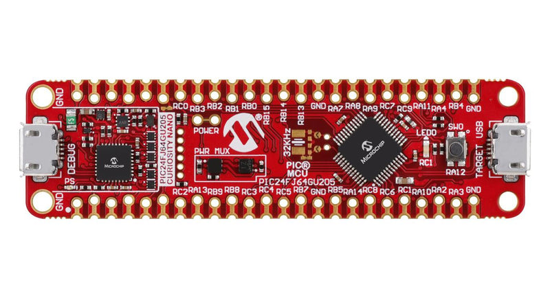 Microchip EV10K72A Development Board Curiosity Nano PIC24FJ64GU205 16 bit PIC24 MCU