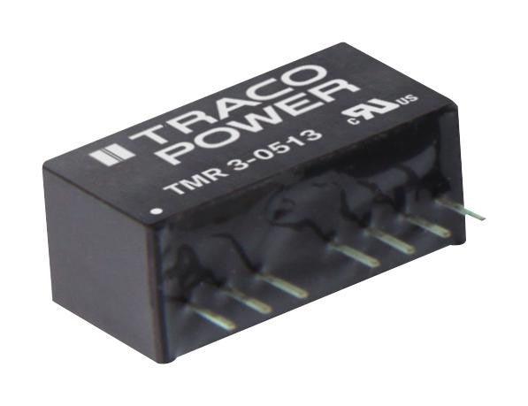 TRACOPOWER TMR 3-0521 Isolated Board Mount DC/DC Converter, Regulated, 2 Output, 3 W, 5 V, 300 mA, -5 V, 300 mA