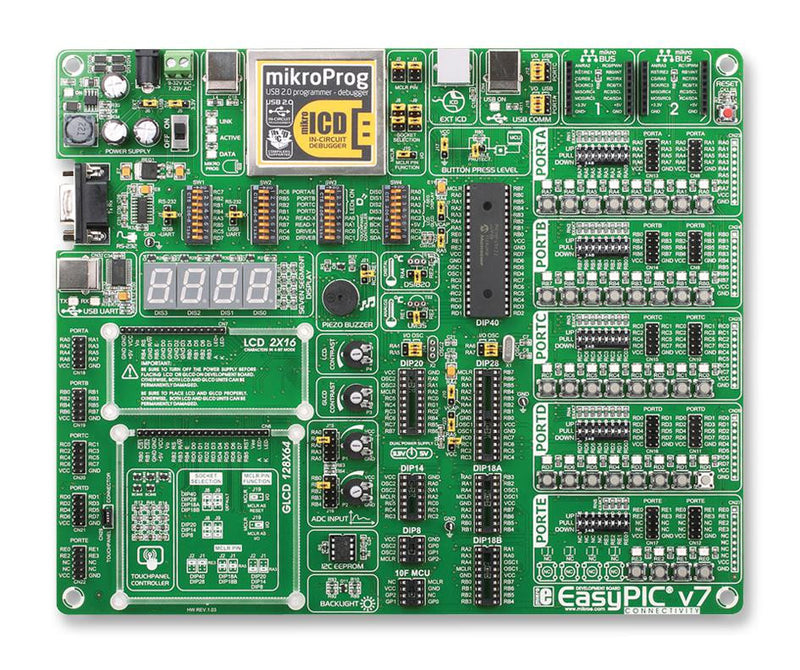 MIKROELEKTRONIKA MIKROE-798 EasyPIC v7 Development Board