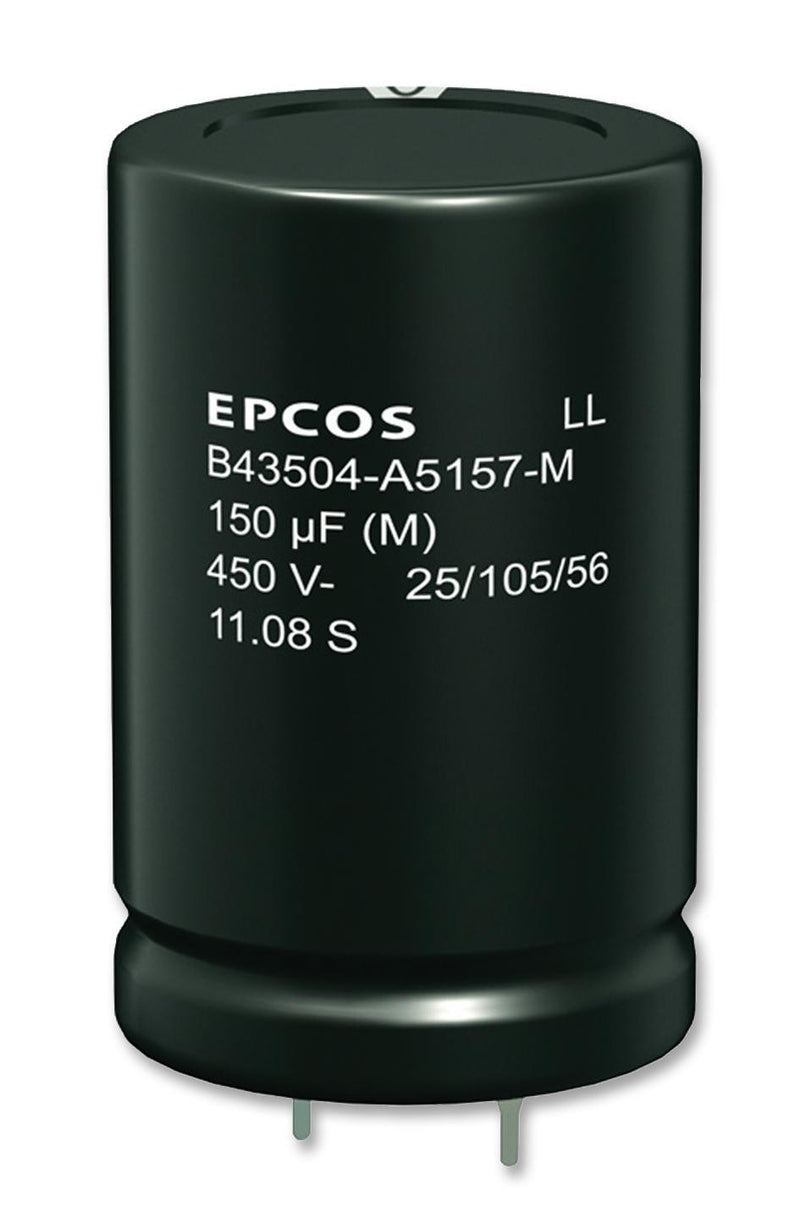 EPCOS B43504C5107M000 Electrolytic Capacitor, Snap-in, 100 &iuml;&iquest;&frac12;F, 450 V, B43504 Series, 3000 hours @ 105&iuml;&iquest;&frac12;C, &iuml;&iquest;&frac12; 20%