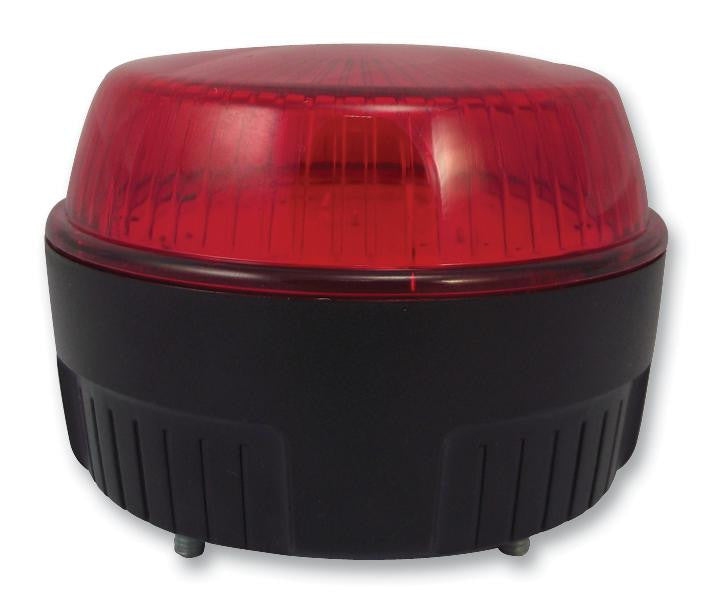 VISIONALERT 30102370 Beacon, Xenon, Red, Single Flash, 2W, 100VDC, 72VAC, IP67, 81mm Dia., 54mm Height