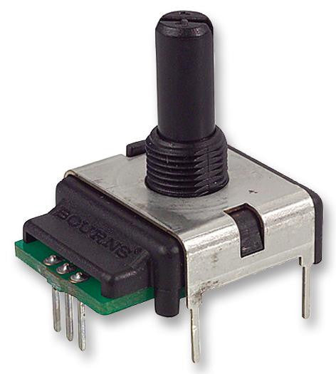 BOURNS ECW0J-B24-AC0006L Digital Contacting Encoder, Continuous, 120rpm, Quadrature Output, 24 Detents, 6 Cycles