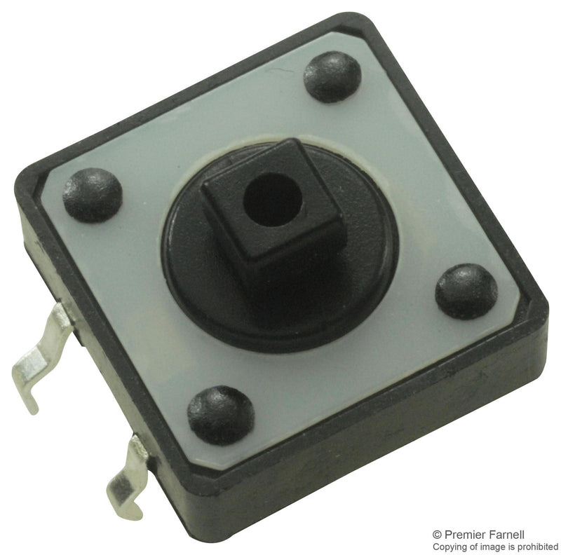 E-SWITCH TL1100F160Q Tactile Switch, Non Illuminated, 12 V, 50 mA, 160 gf, Solder, TL1100 Series