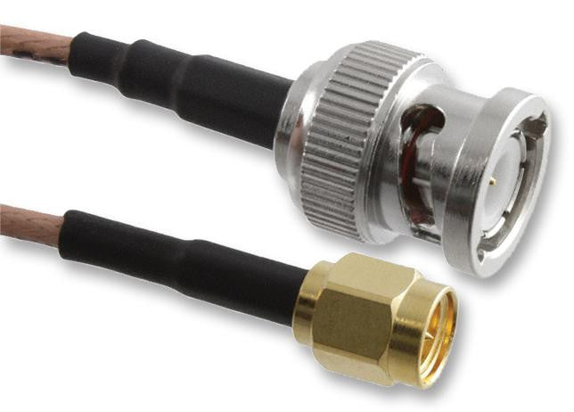 AMPHENOL CONNEX 245101-01-06.00 RF / Coaxial Cable Assembly, BNC Plug, SMA Plug, 50ohm, RG316, 50 ohm, 6 ", 152.4 mm