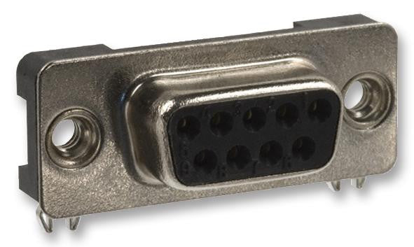 NORCOMP 190-009-263R001 D Sub Connector, Right Angle, 9 Contacts, Receptacle, DE, 190 Series, Steel Body, Surface Mount